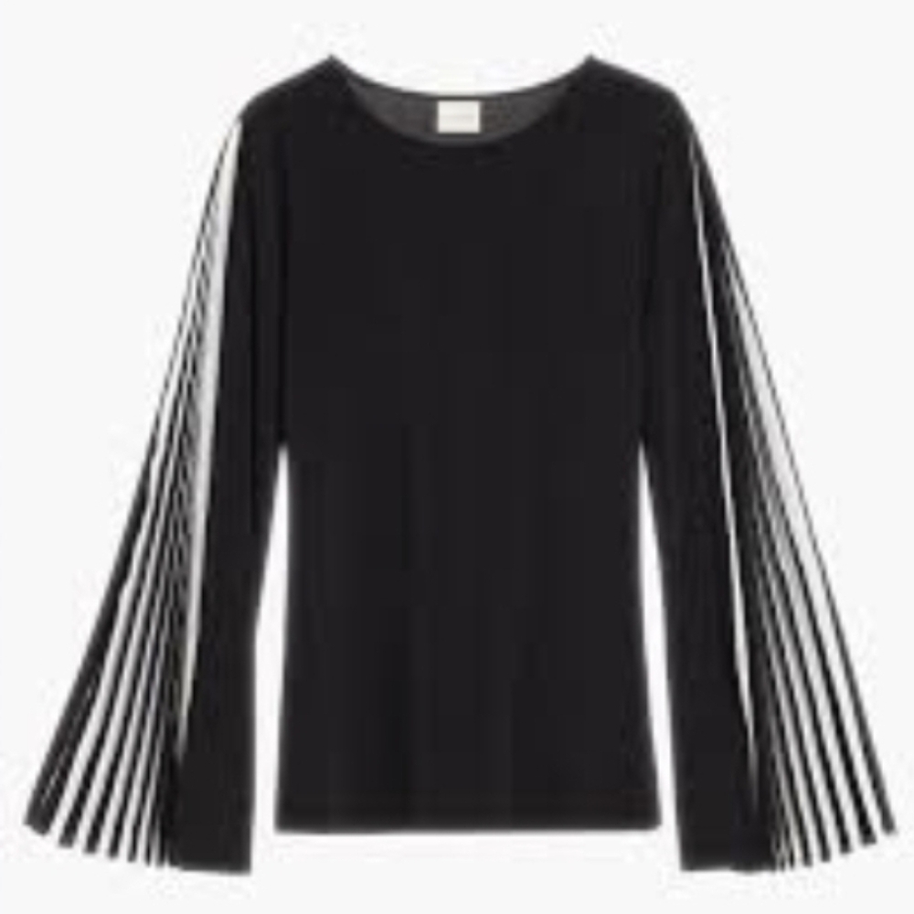 Chicos Knit Kit Pleated Sleeve Top Sz 3/ XL - Picture 3 of 6